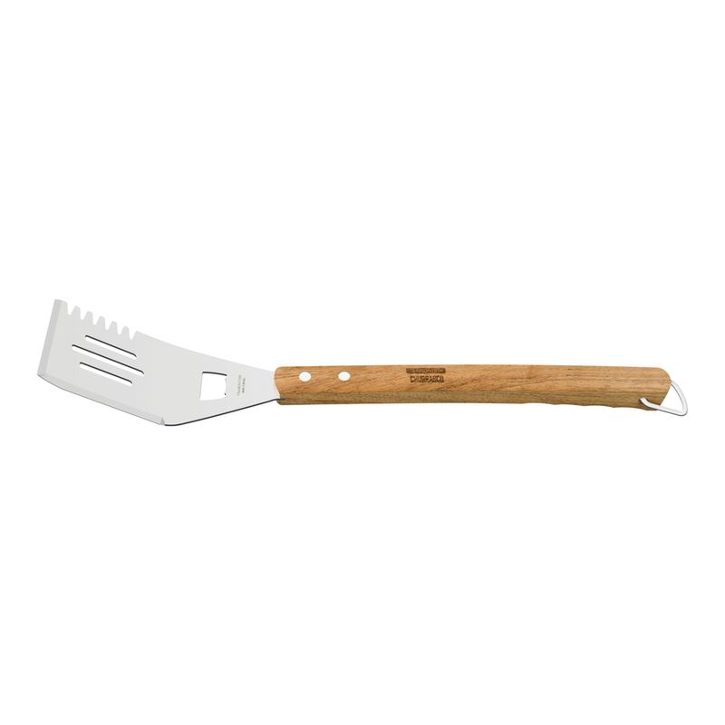 TRAMONTINA - Espátula multifuncional Tramontina para Asado con lámina de acero inoxidable y mango de madera 47,8 cm