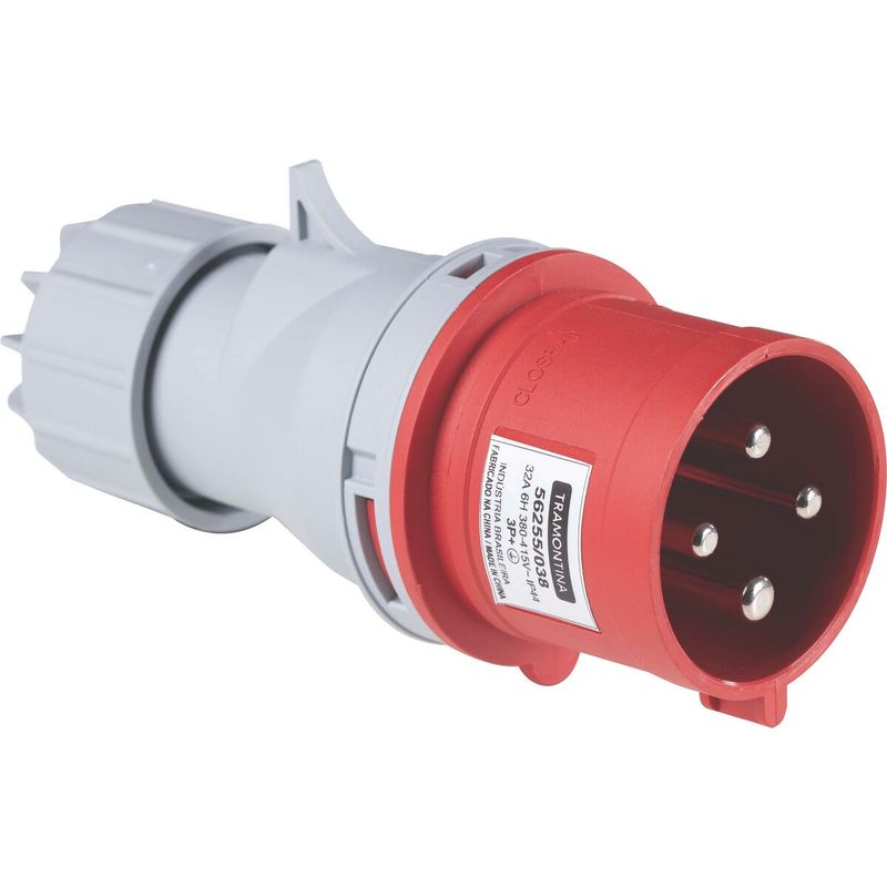 TRAMONTINA - Enchufe Mueble Industrial 3P+T 32 A 380-415 V CA 6 H Tramontina
