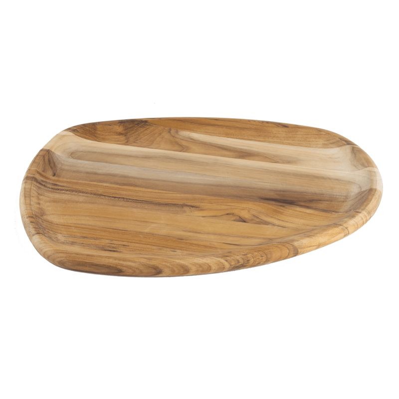 TRAMONTINA - Bandeja para Barbacoa Orgánica Mediana Tramontina de madera de teca FSC con acabado de aceite mineral 37x298 cm