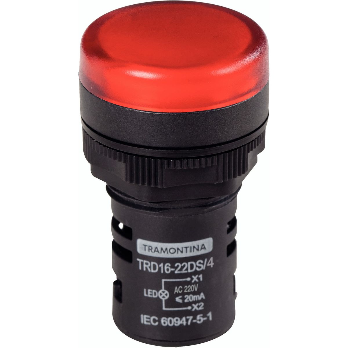 TRAMONTINA - Señalizador Tramontina TRD16-22DS/4 220 V Rojo