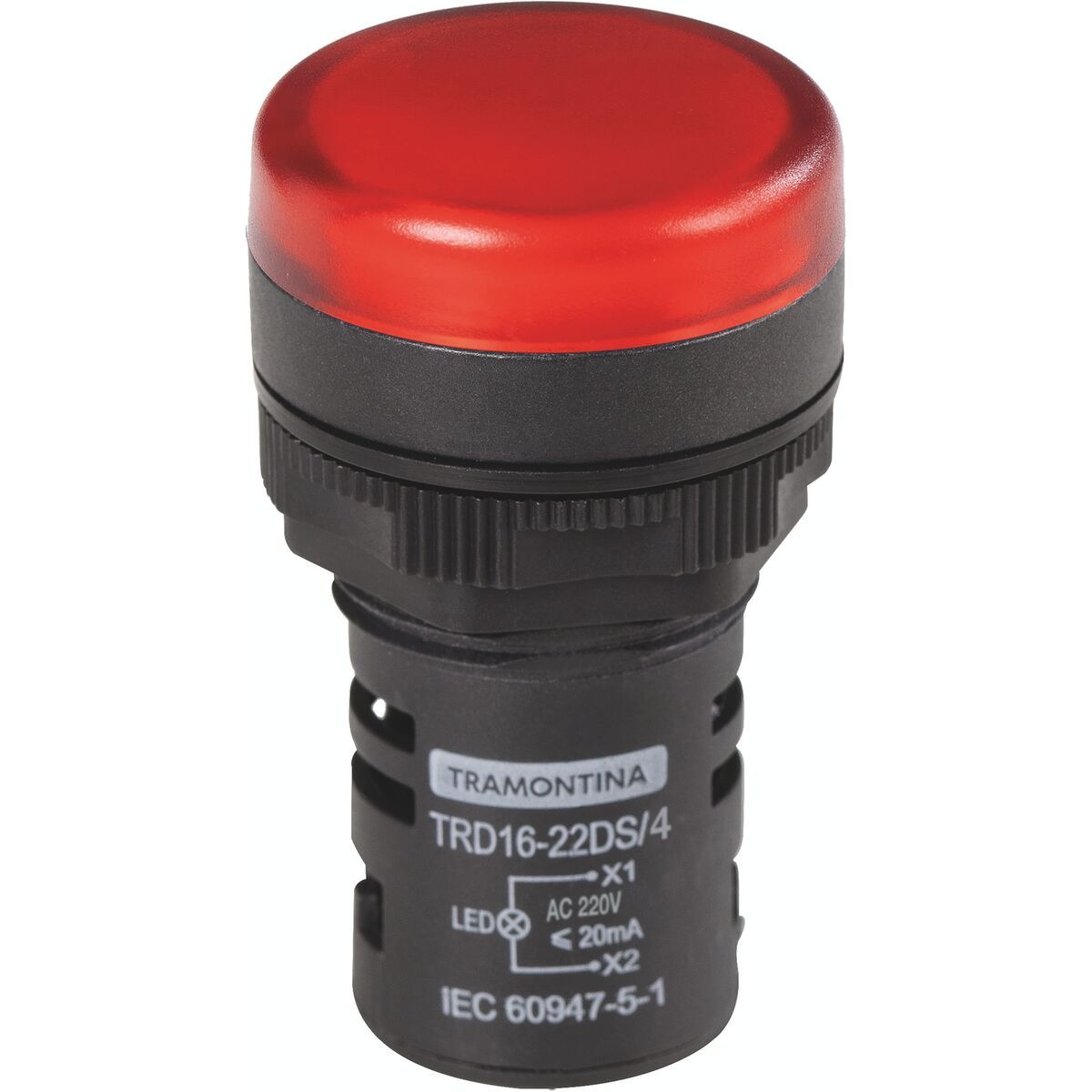 TRAMONTINA - Señalizador Tramontina TRD16-22DS/4 220 V Rojo