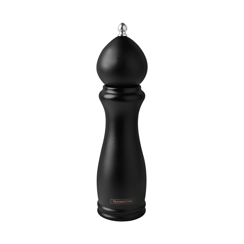 TRAMONTINA - Molinillo de Sal o Pimienta Tramontina Churrasco Black en Cerámica con Recipiente de Madera 8"