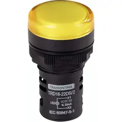 TRAMONTINA - Señalizador TRD16-22DS/2 24 V Amarillo