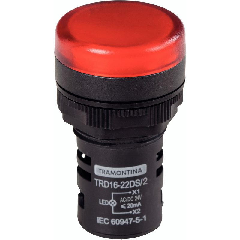 TRAMONTINA - Señalizador Tramontina TRD16-22DS/2 24 V Rojo