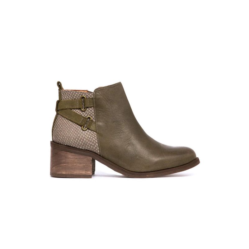 GIANI DAFIRENZE - Botin Mujer De Cuero Olga Verde C6.