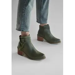 GIANI DAFIRENZE - Botin Mujer De Cuero Grace Verde C3