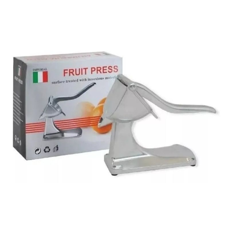 GENERICO - Exprimidor Saca Jugo Manual Metálico Aluminio Naranja