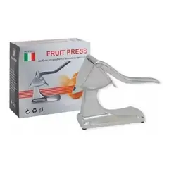 GENERICO - Exprimidor Saca Jugo Manual Metálico Aluminio Naranja