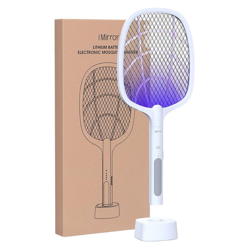 INVENCIBLE - RAQUETA MATAMOSCAS RECARGABLE ATRAPA MOSCAS LAMPARA UV NC53