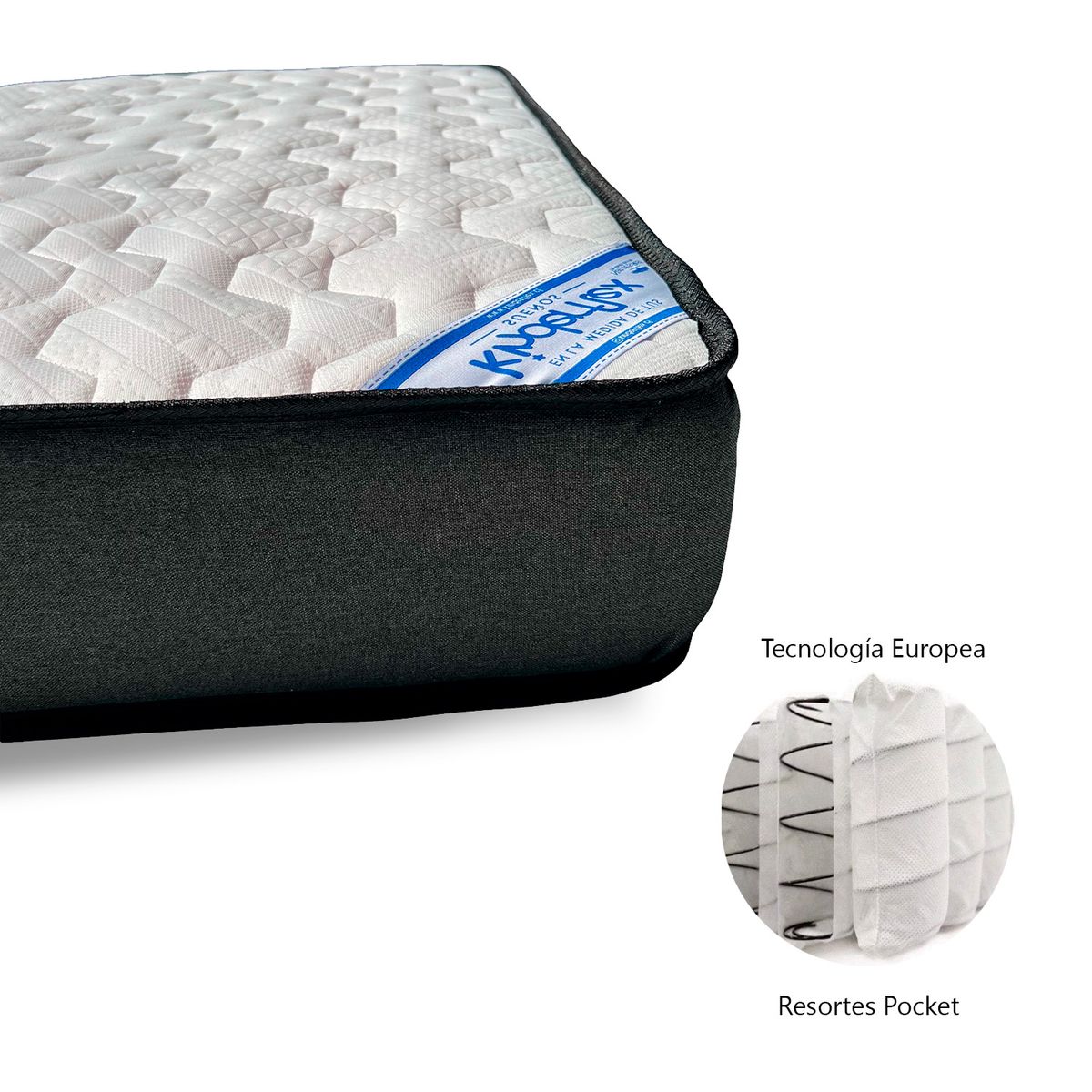 KINDERFLEX - Colchón Cuna Resortes 130x70x15 Cm