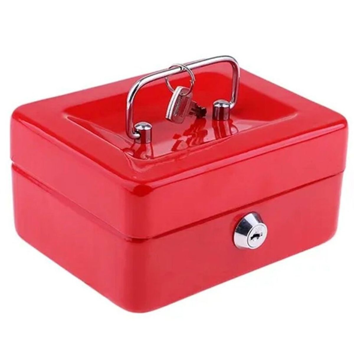 GENERICO - Caja de seguridad metal para efectivo con cerradura y llaves