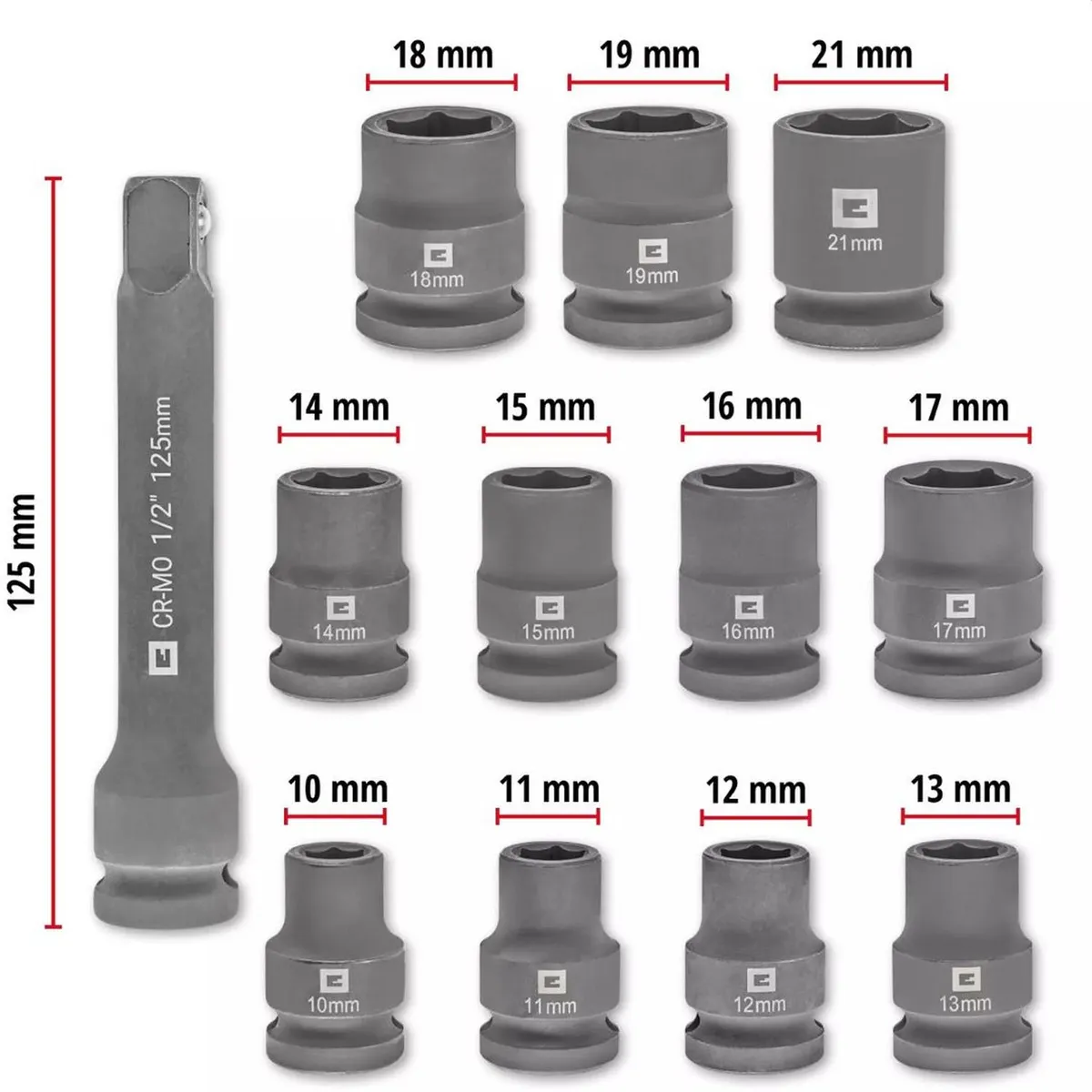 EINHELL - Set 12 Dados de Impacto Einhell 109283