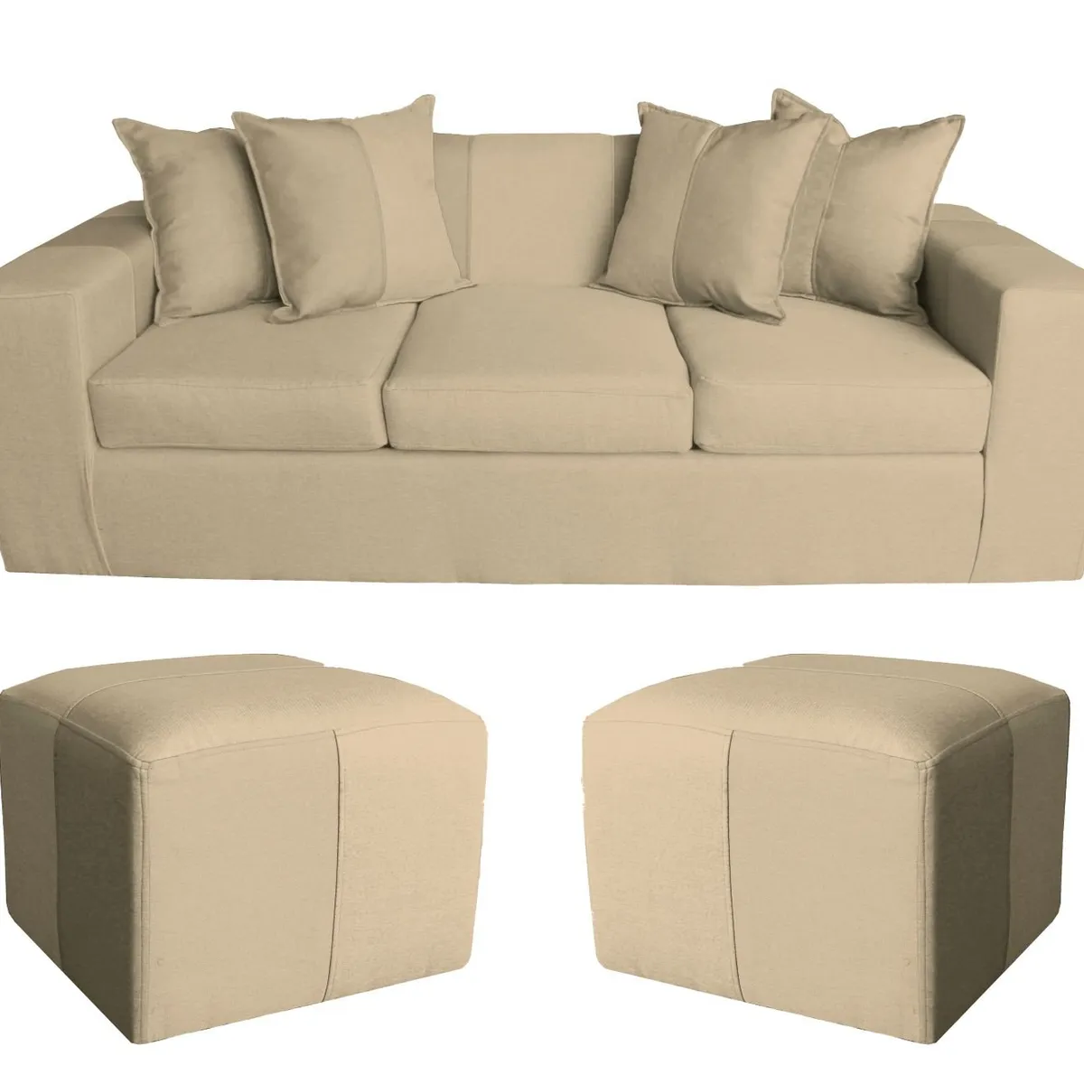 GENERICO - SOFA +2UFF BENJA BEIGE