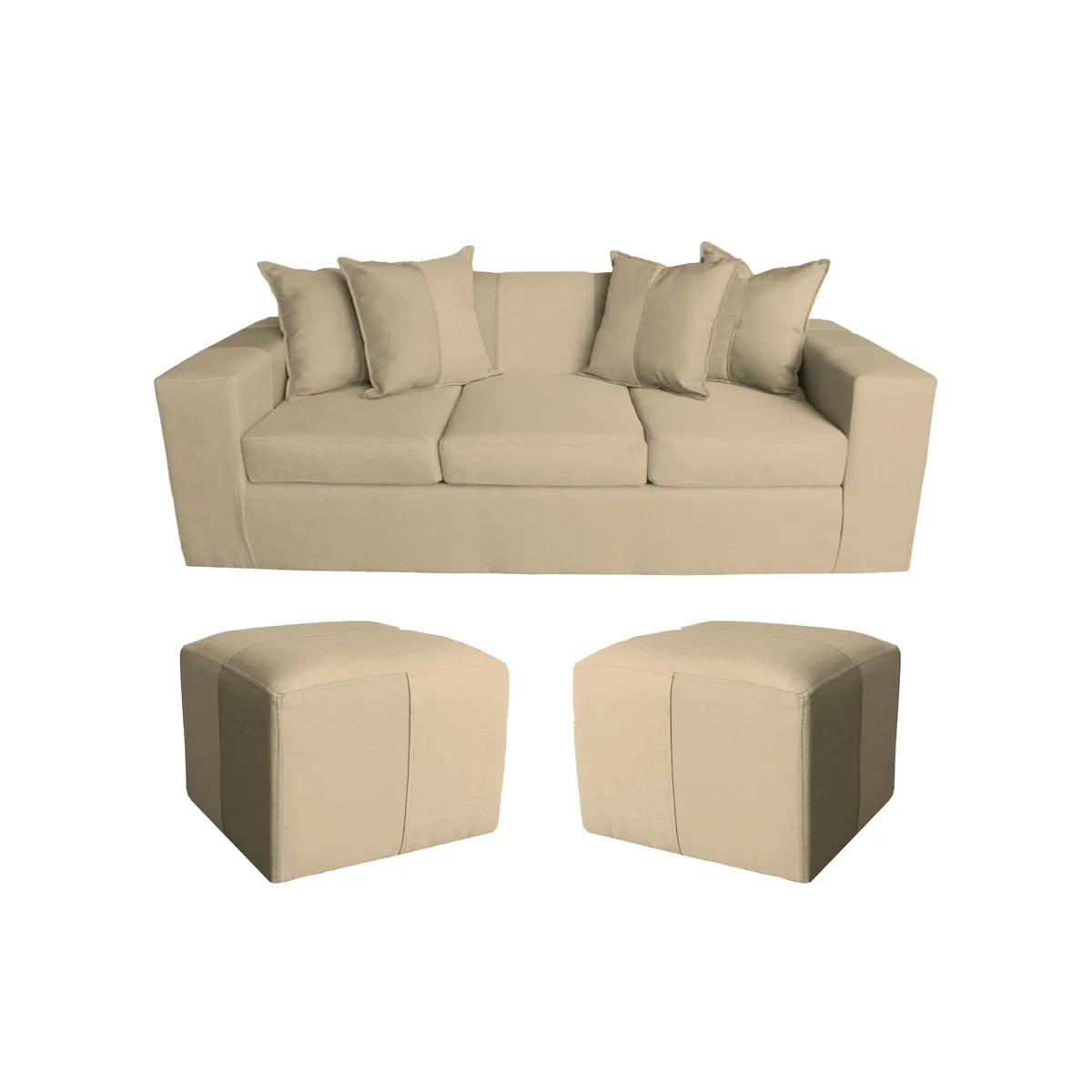 GENERICO - SOFA +2UFF BENJA BEIGE