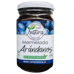 VALLE NATURA - Mermelada Arándanos sin azúcar añadida 370 g