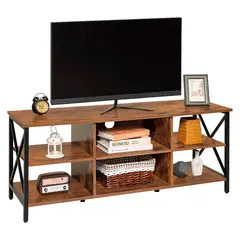 KLIK - Rack Arrimo Tv Living Moderno Librero Industrial Madera Café