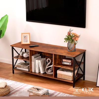 Imagen 2 del producto Rack Arrimo Tv Living Moderno Librero Industrial Madera Café