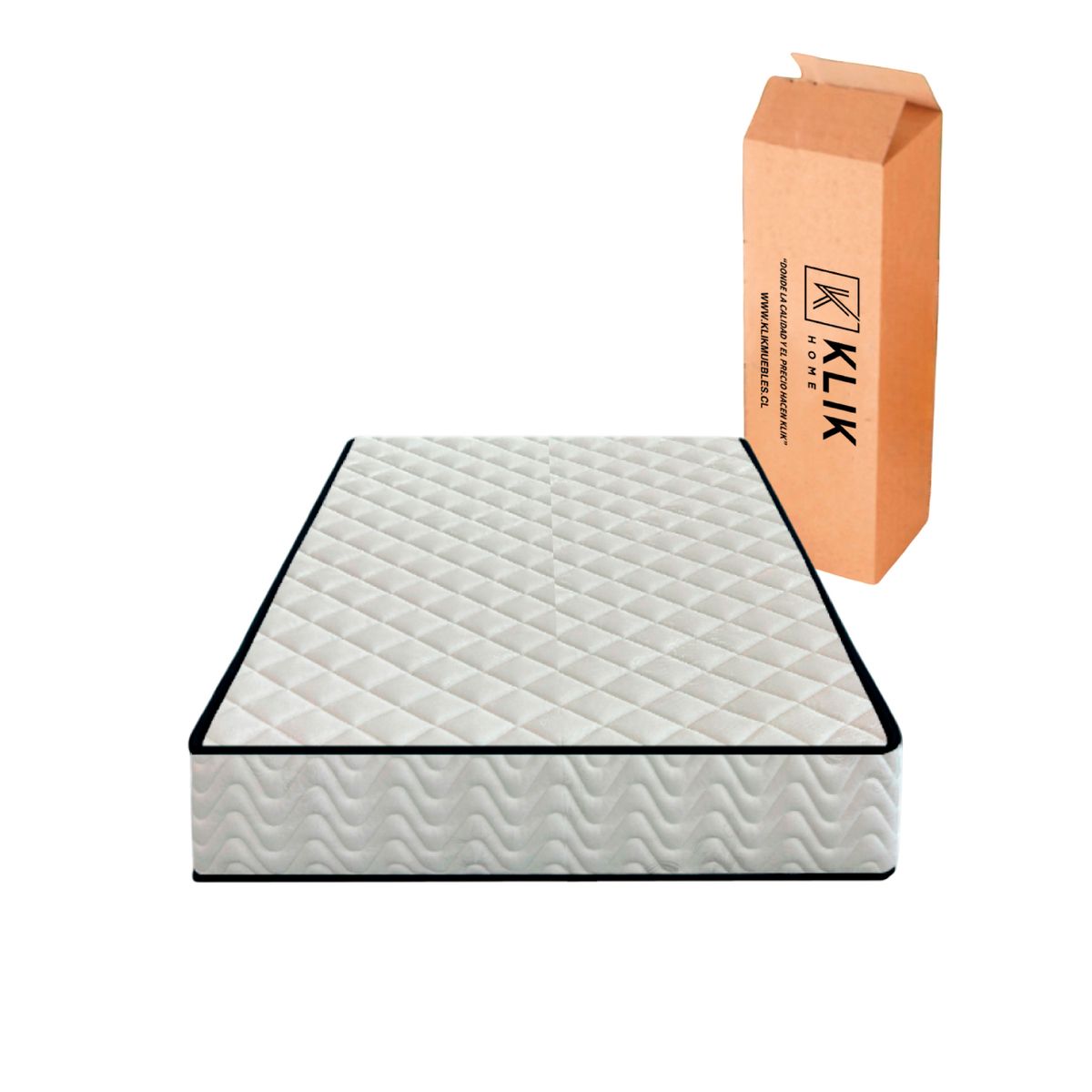 KLIK - Colchon 1.5 Plazas KLIK Home Primera Capa Foam Resortes Pocket Spring