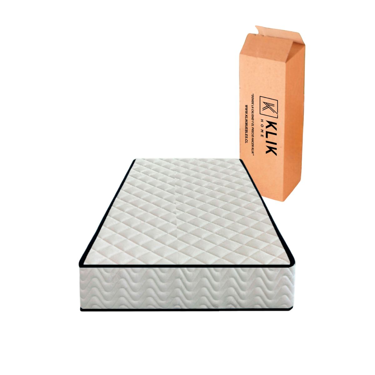 KLIK - Colchon 1 Plaza KLIK Home Primera Capa Foam Resortes Pocket Spring
