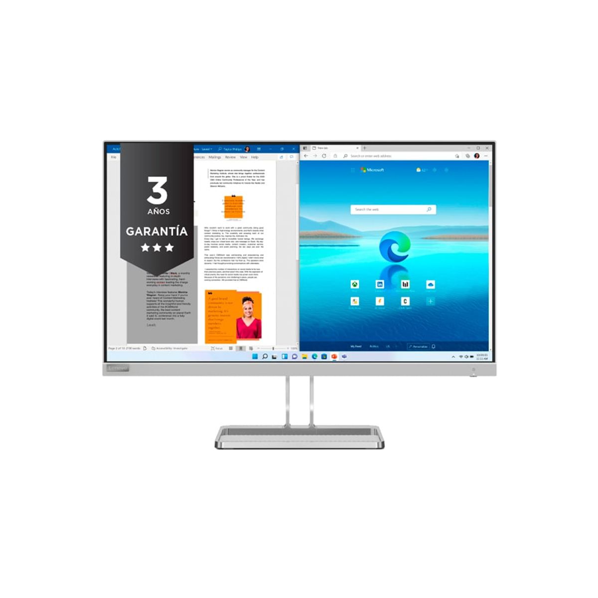 LENOVO - Monitor Lenovo L27i-40 27 Full HD IPS 100Hz 4ms