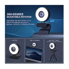 MUNDITEL - Cámara Web Hd Con Enfoque Automático 1080p