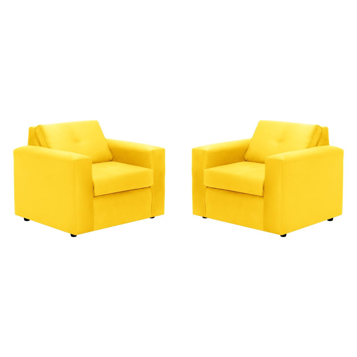 BODEVIR - Set Sofa Vivo 1C Felpa 30 Amarillo