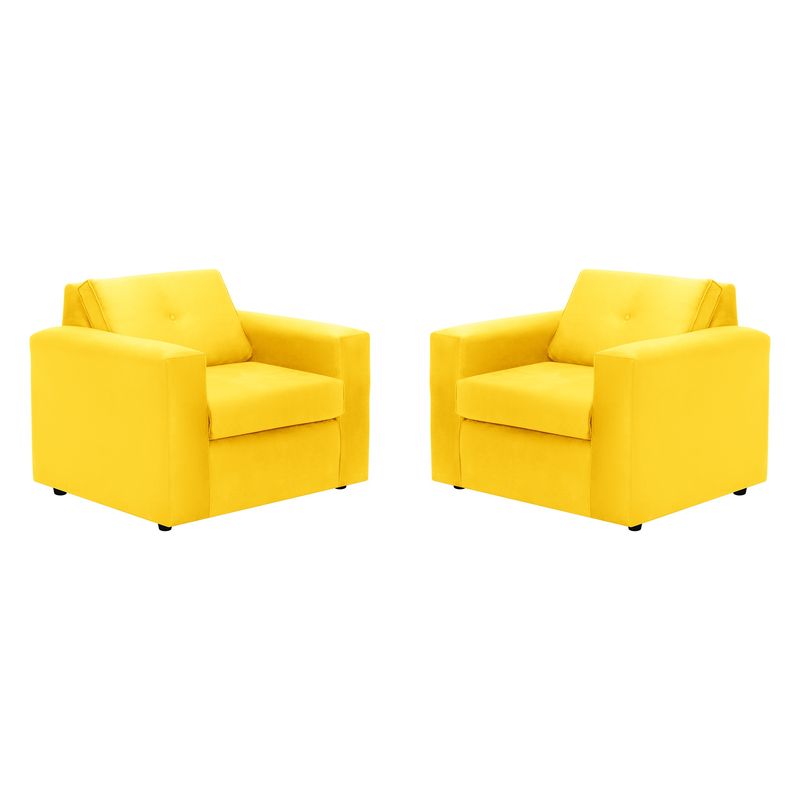 BODEVIR - Set Sofa Vivo 1C Felpa 30 Amarillo