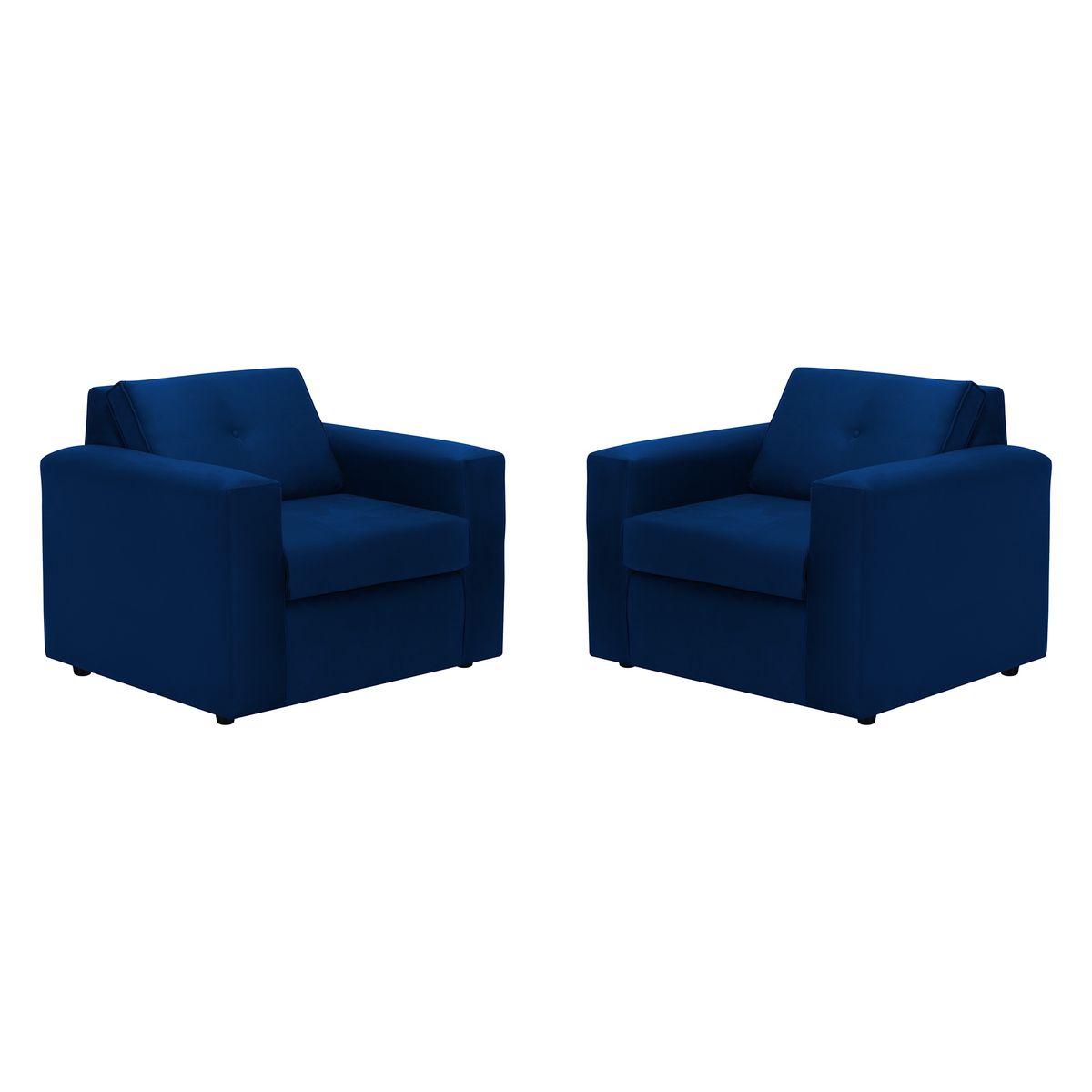 BODEVIR - Set Sofa Vivo 1C Felpa 30 Azul Marino