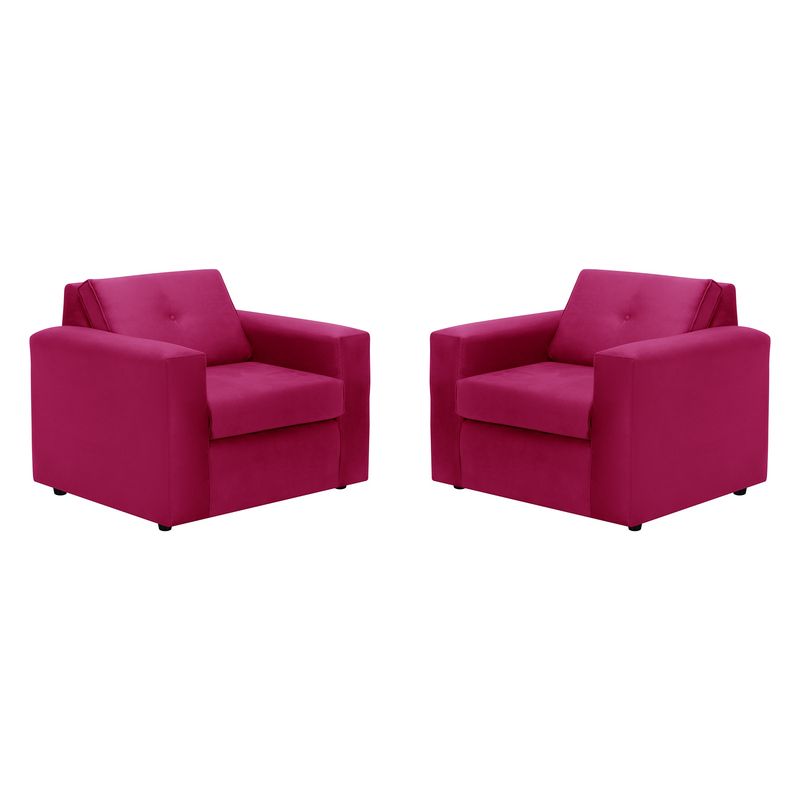 BODEVIR - Set Sofa Vivo 1C Felpa 30 Burdeo