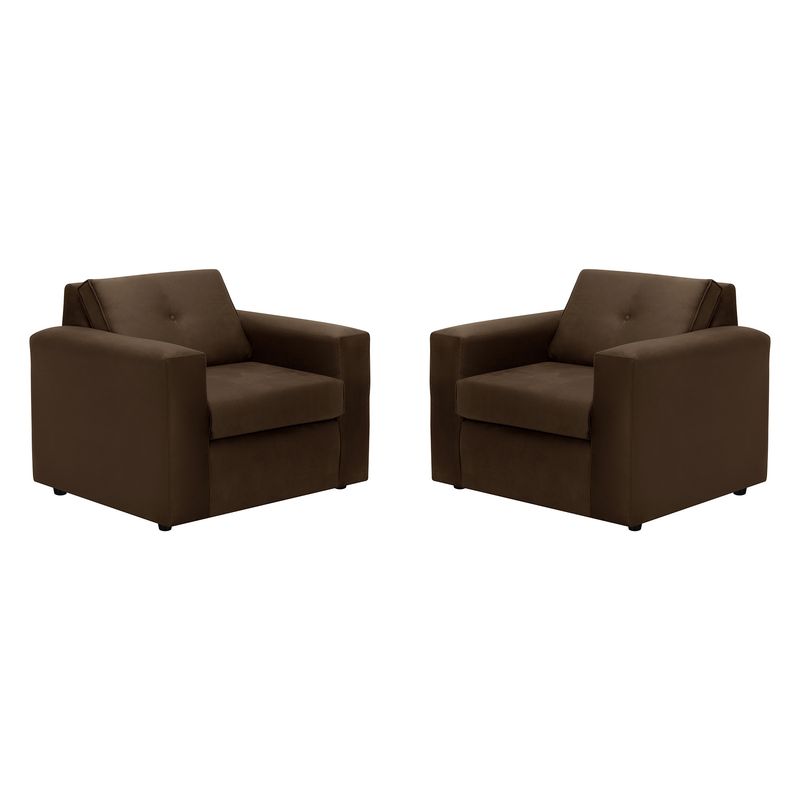BODEVIR - Set Sofa Vivo 1C Felpa 30 Chocolate