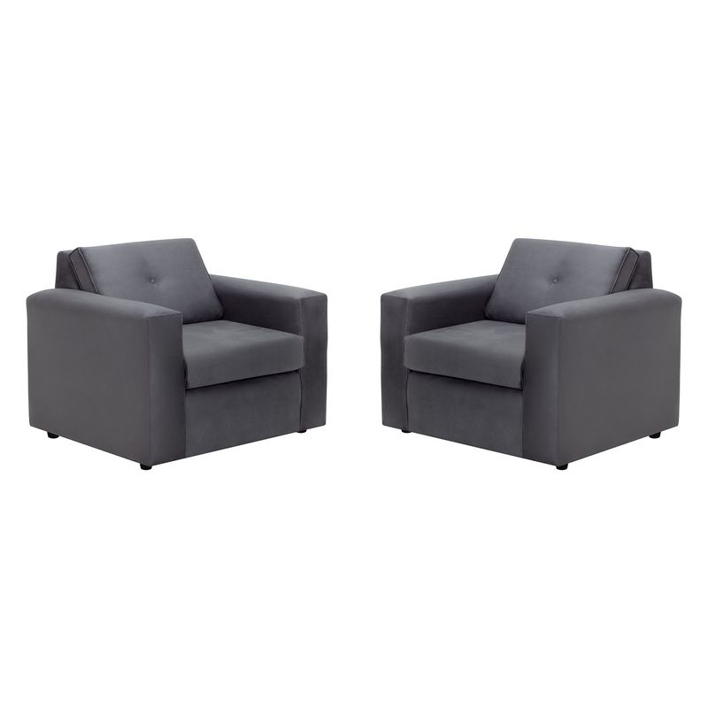 BODEVIR - Set Sofa Vivo 1C Felpa 30 Gris