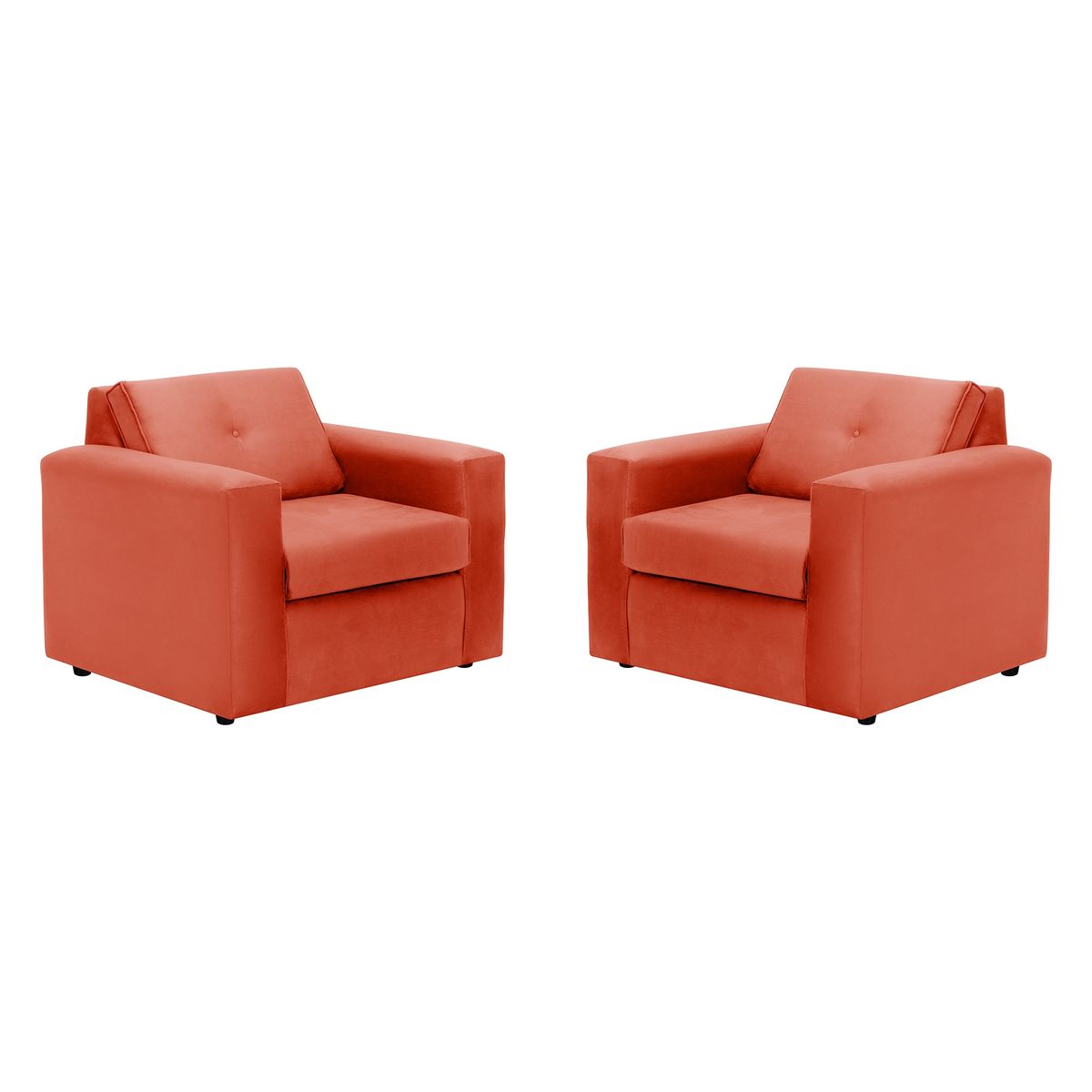 BODEVIR - Set Sofa Vivo 1C Felpa 30 Naranja