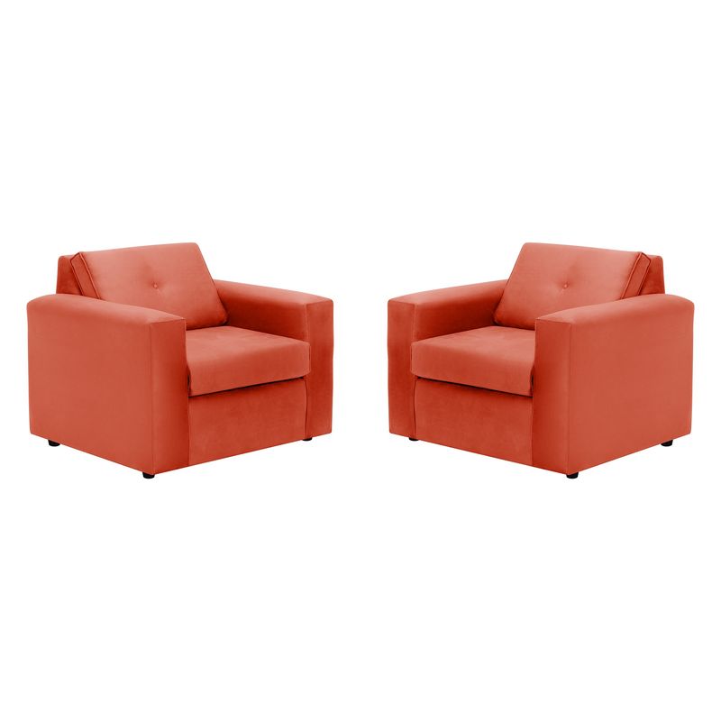 BODEVIR - Set Sofa Vivo 1C Felpa 30 Naranja