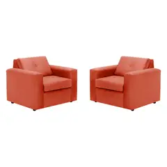 BODEVIR - Set Sofa Vivo 1C Felpa 30 Naranja