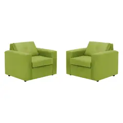 BODEVIR - Set Sofa Vivo 1C Felpa 30 Pistacho
