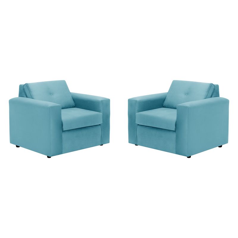 BODEVIR - Set Sofa Vivo 1C Felpa 30 Turquesa