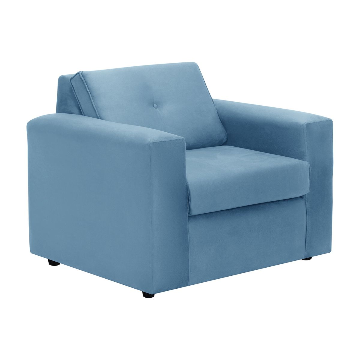 BODEVIR - Sofa Vivo 1C Felpa 30 Azul Petroleo