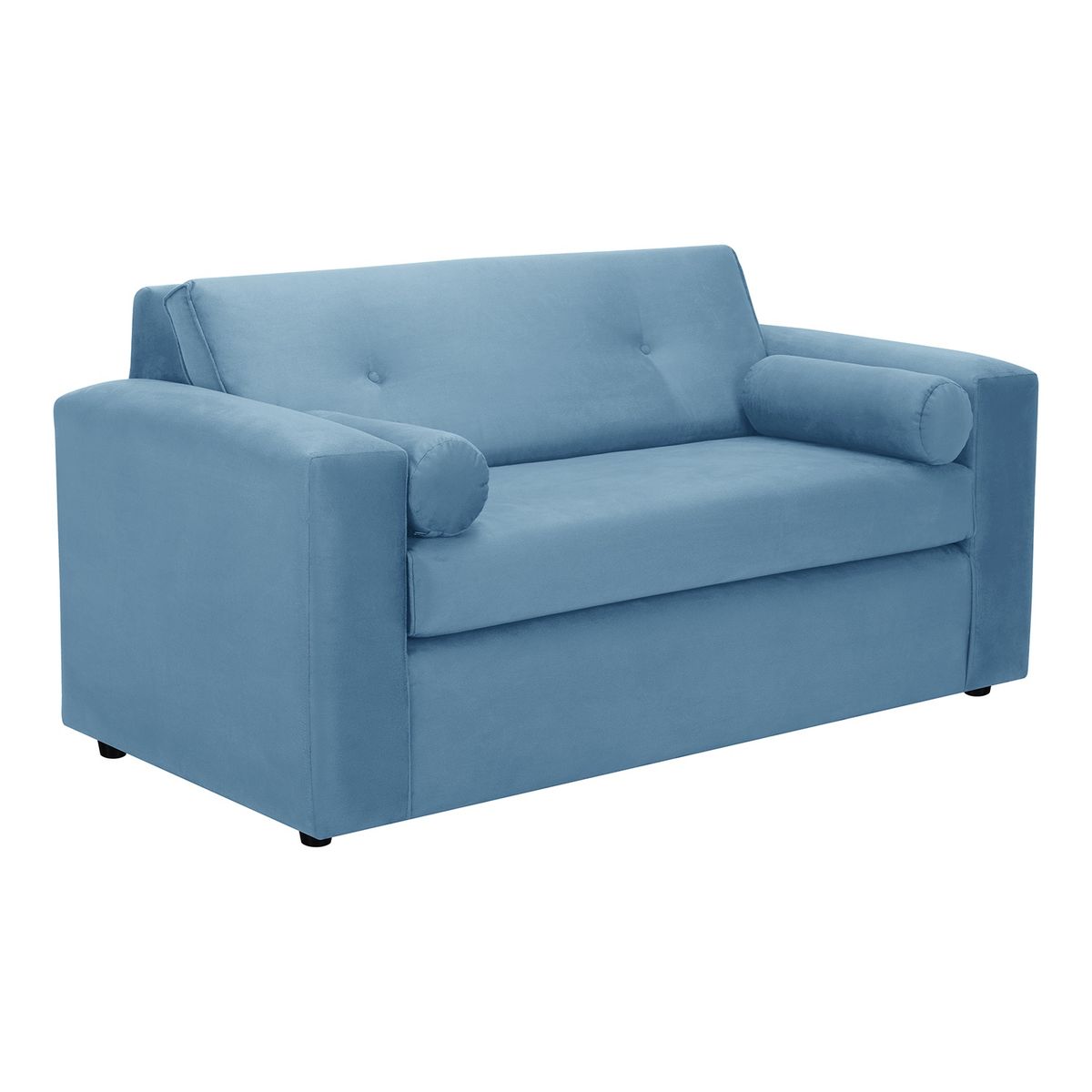 BODEVIR - Sofa Vivo 2C Felpa 30 Azul Petroleo