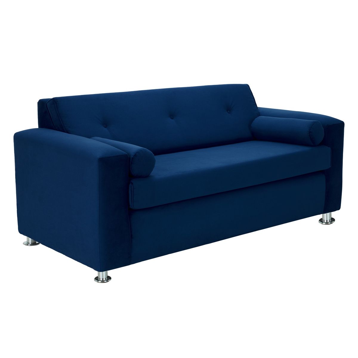 BODEVIR - Sofa Vivo 3C+2 Pouf Felpa 12 Azul Marino