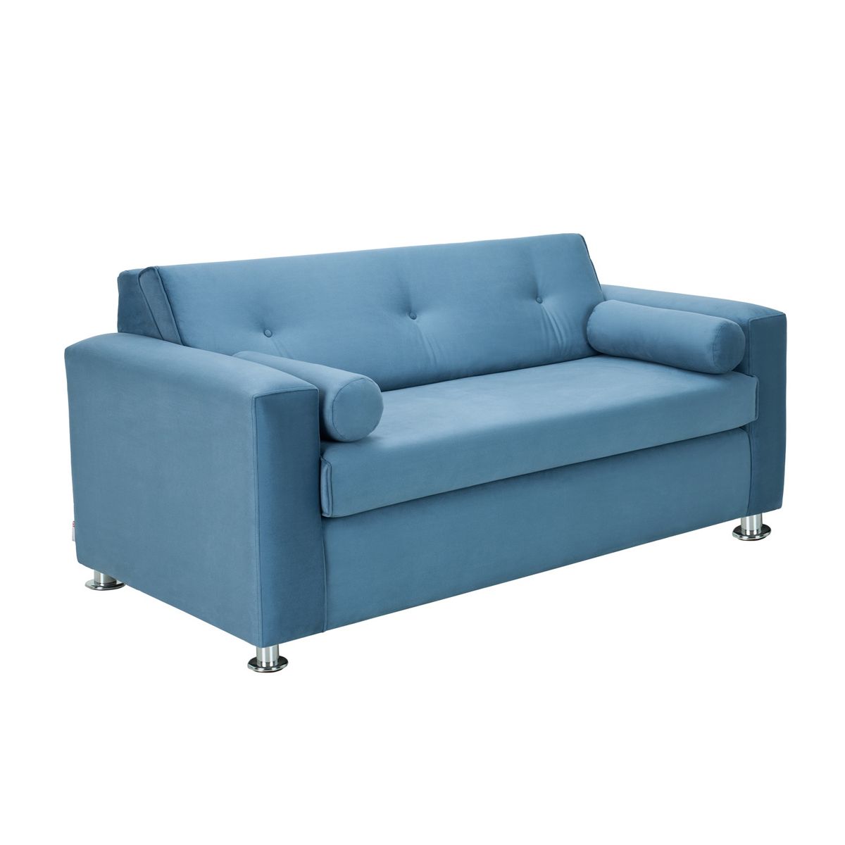 BODEVIR - Sofa Vivo 3C+2 Pouf Felpa 12 Azul Petroleo