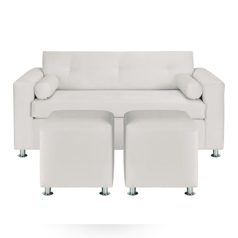 BODEVIR - Sofa Vivo 3C+2 Pouf Felpa 12 Crudo
