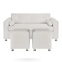 BODEVIR - Sofa Vivo 3C+2 Pouf Felpa 12 Crudo