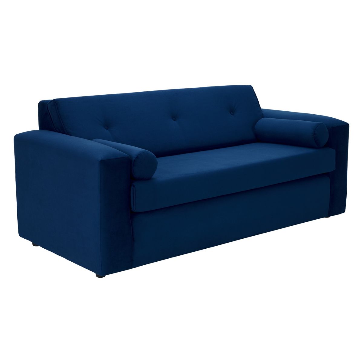 BODEVIR - Sofa Vivo 3C+2 Pouf Felpa 30 Azul Marino