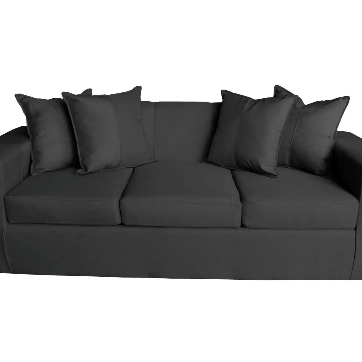 GENERICO - SOFA +2 PUFF BENJA NEGRO