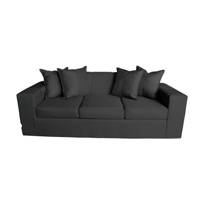 Imagen 2 del producto SOFA +2 PUFF BENJA NEGRO