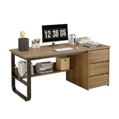 CRUSEC - Escritorio Para Homeoffice Con Cajonera 12050735 Escritorio Roble