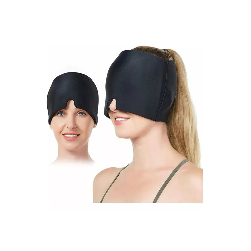 GENERICO - Gorro De Gel Alivio De Migraña Terapia De Frío Dolor Cabeza Negro