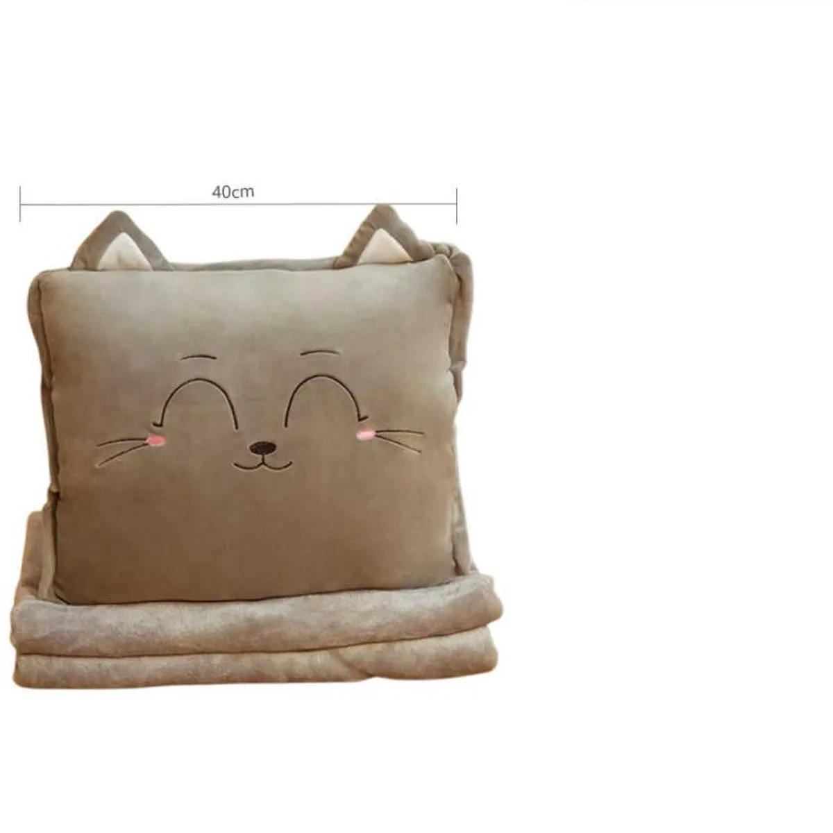 GENERICO - Cojin Manta Almohada Gato