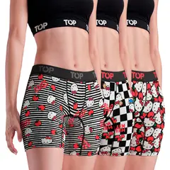 TOP - Bóxer Medio MUJER Algodón Pack 3 Hello Kitty C4