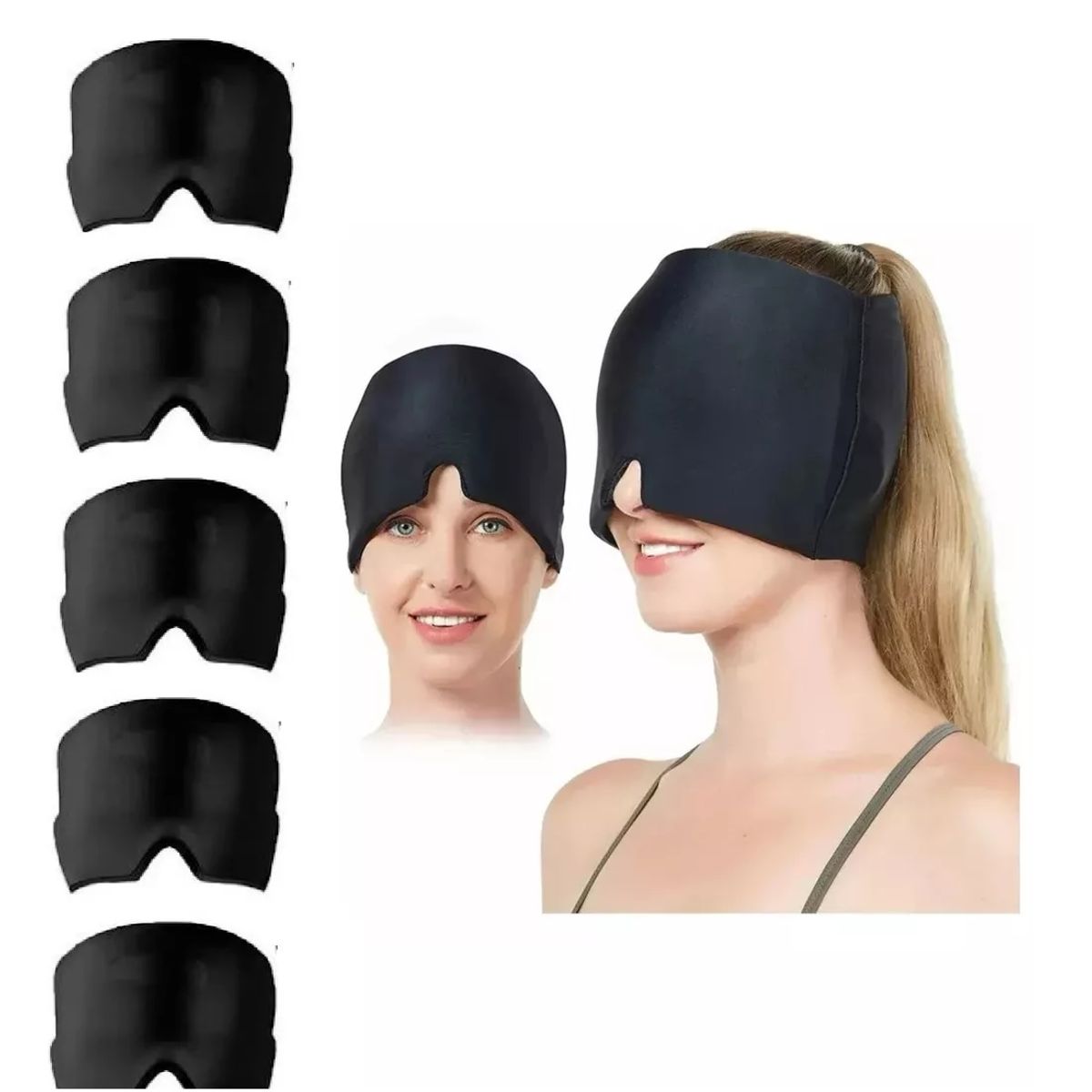 GENERICO - Pack X 5 Gorro Gel Alivio De Migraña Frío Calor Dolor Cabeza